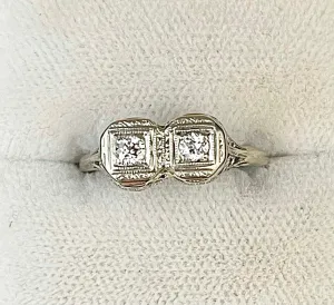 1920s Design Intricate Filigree SWG Old Mine Diamond Ring - $8K APPR Value w/CoA!