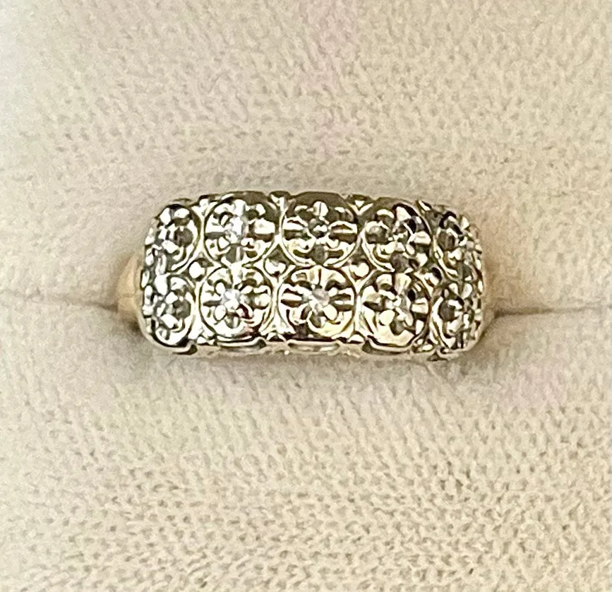 1920s Intricate Filigree Style SYWG Diamond Ring - $6K Appraisal Value w/CoA!