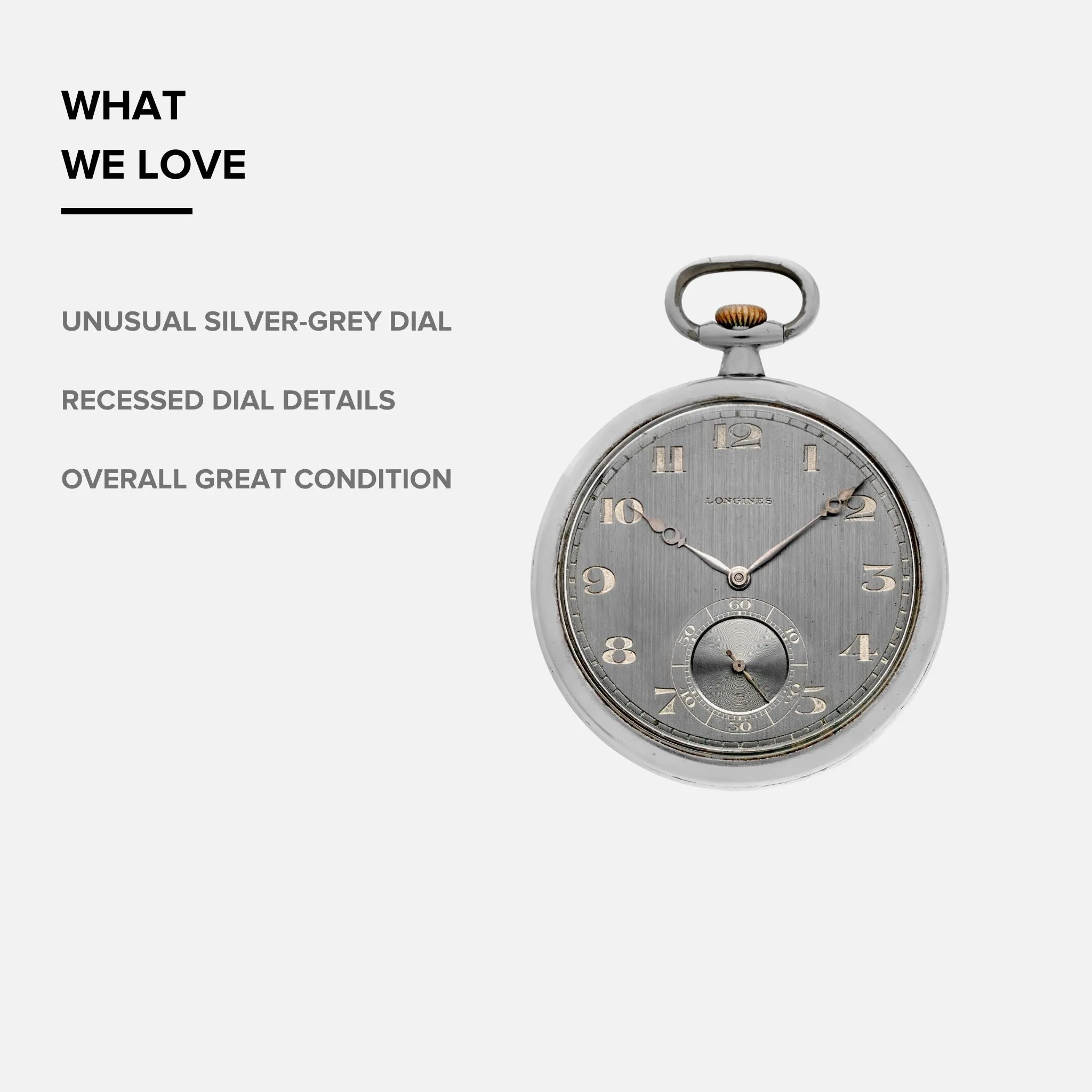 1930 Longines Pocket Watch Ref. 1338