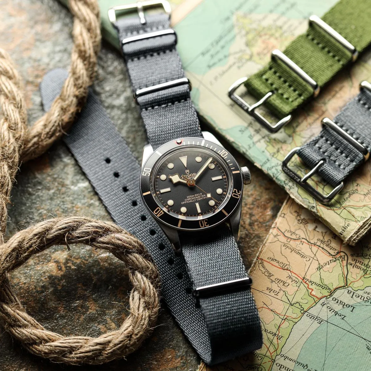 1973 British Military Watch Strap: APEX - Cherry Smoke