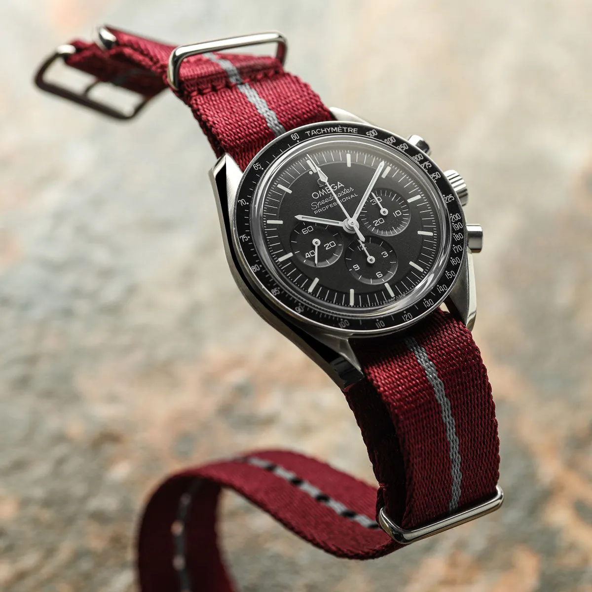 1973 British Military Watch Strap: APEX - Cherry Smoke