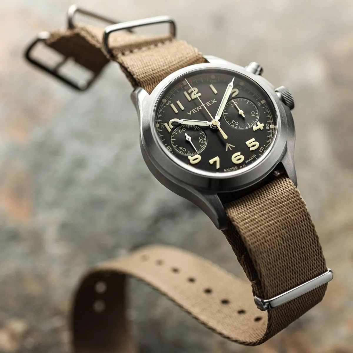 1973 British Military Watch Strap: APEX - Cherry Smoke