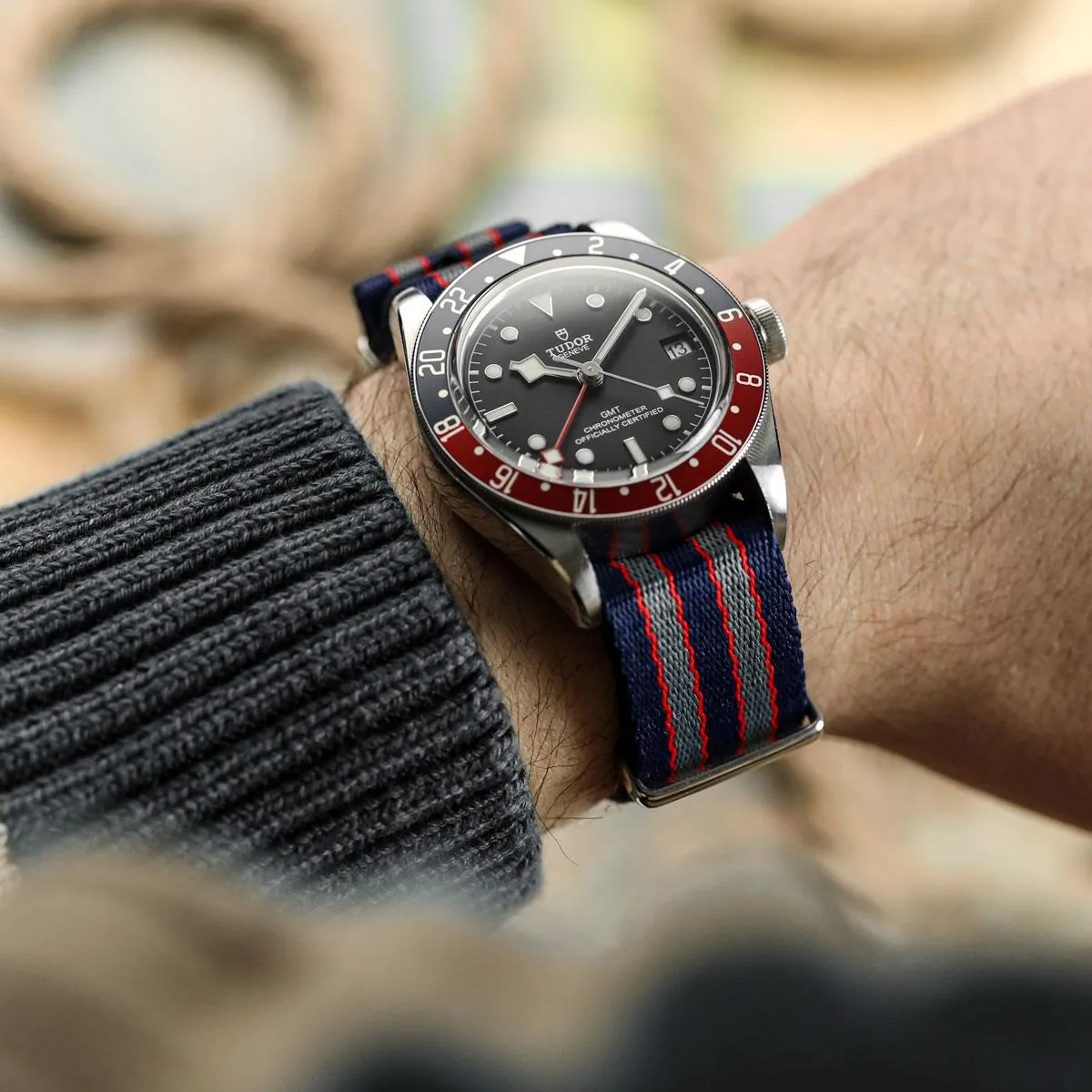 1973 British Military Watch Strap: APEX - Cherry Smoke