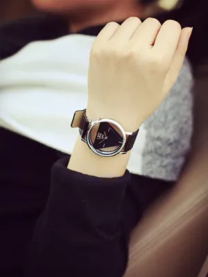 2016 Women Dress Hollow Watches Vintage Leather Fashion