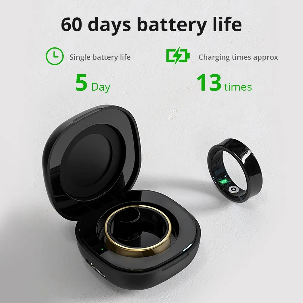 2024 COLMI R09 Smart Ring Men Women with Charging Case, Body Temperature Health and Sleep Monitor For Xiaomi Samsung Phone