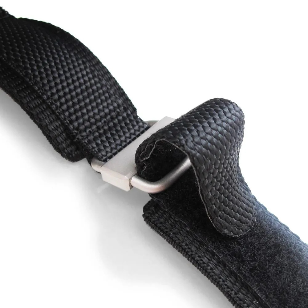 20mm, 22mm, 23mm, 24mm MiLTAT Honeycomb Black Nylon Velcro Fastener Watch Strap Sandblasted Buckle