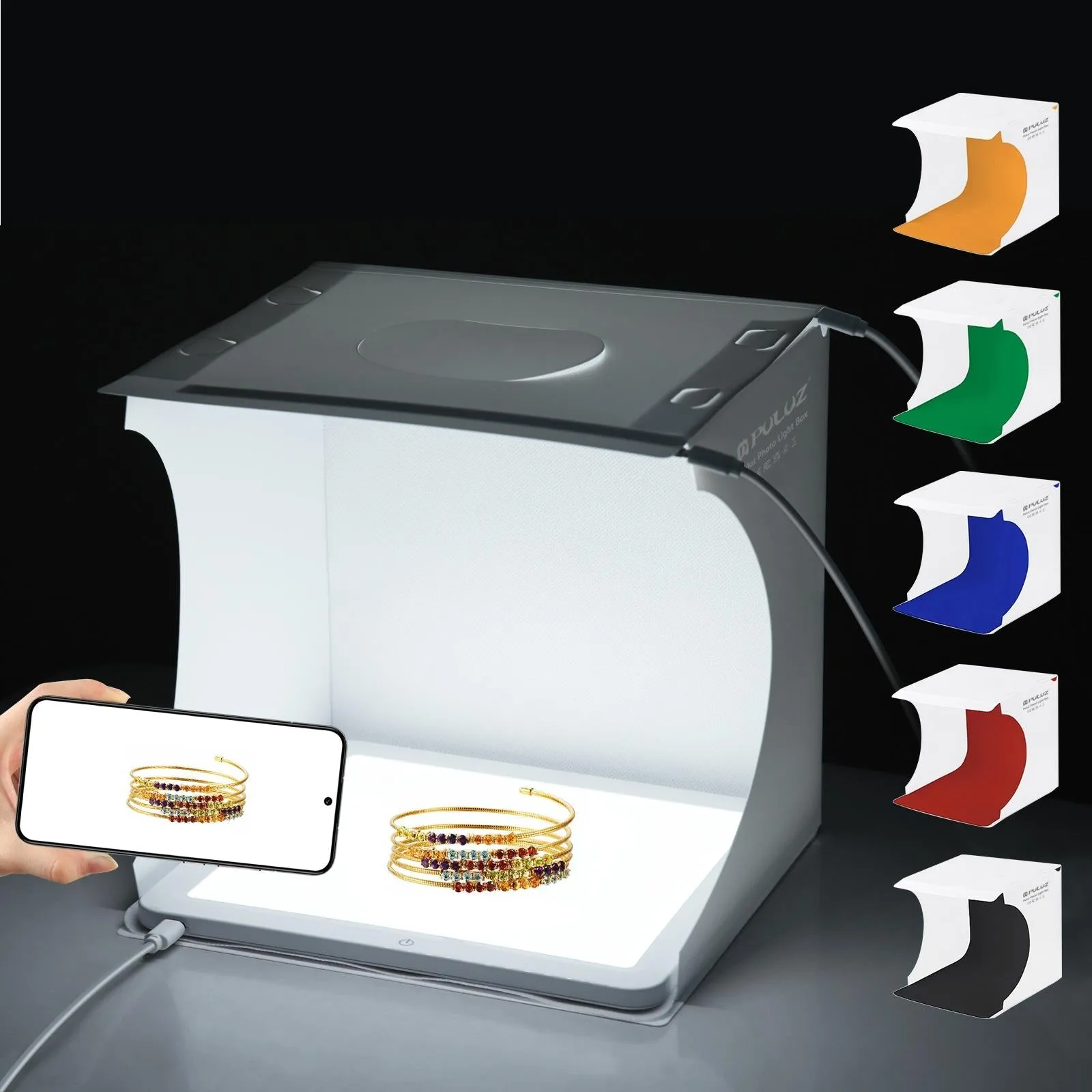 20X20Cm Mini Led Studio Light Panel & Shadowless Tent Box For Photography