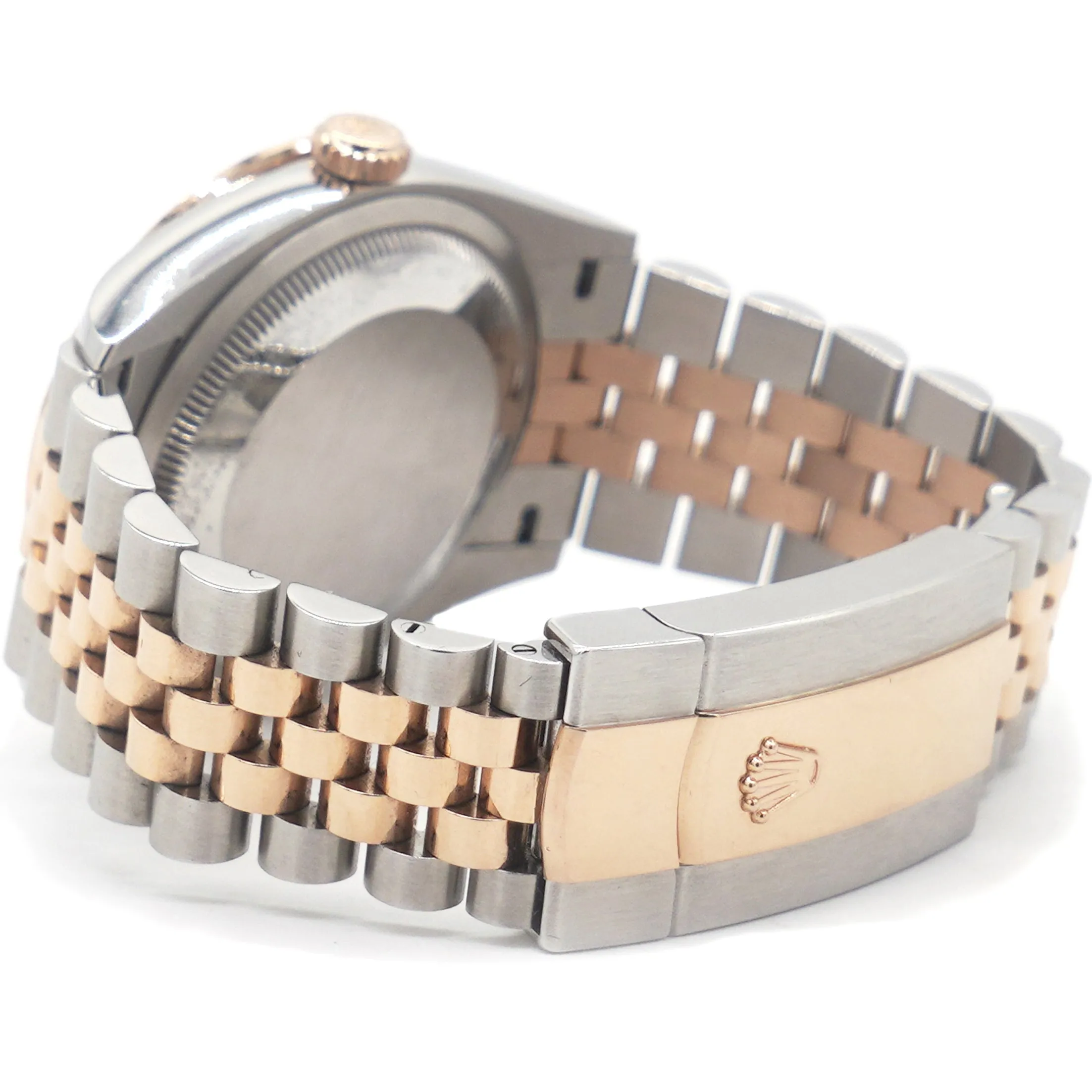 36mm Stainless Steel and Rose Gold 126281RBR Black Diamond Jubilee