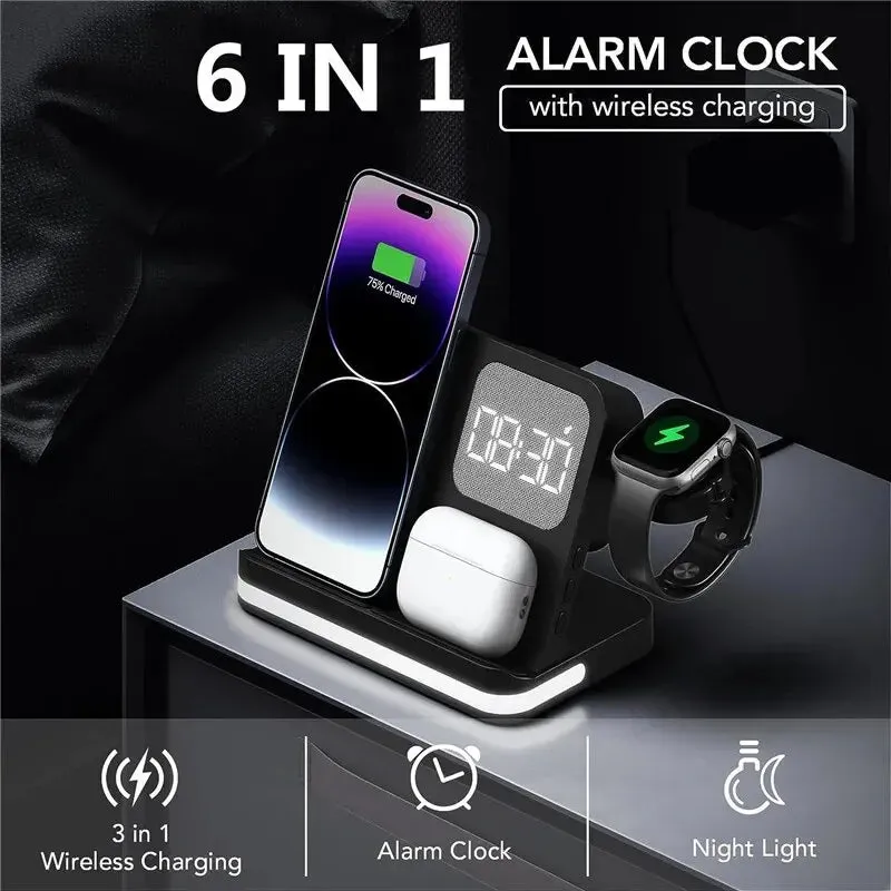6 in 1 Fast Wireless Charger for Iphone Samsung S23 S22 Ultra Note Fold