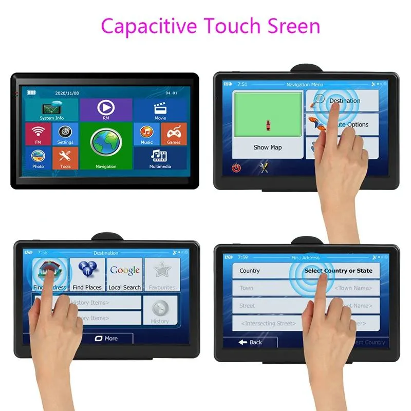 7 Inch Car Gps Navigator - 8G   256M Capacitive Screen - High Configuration - Europe Map