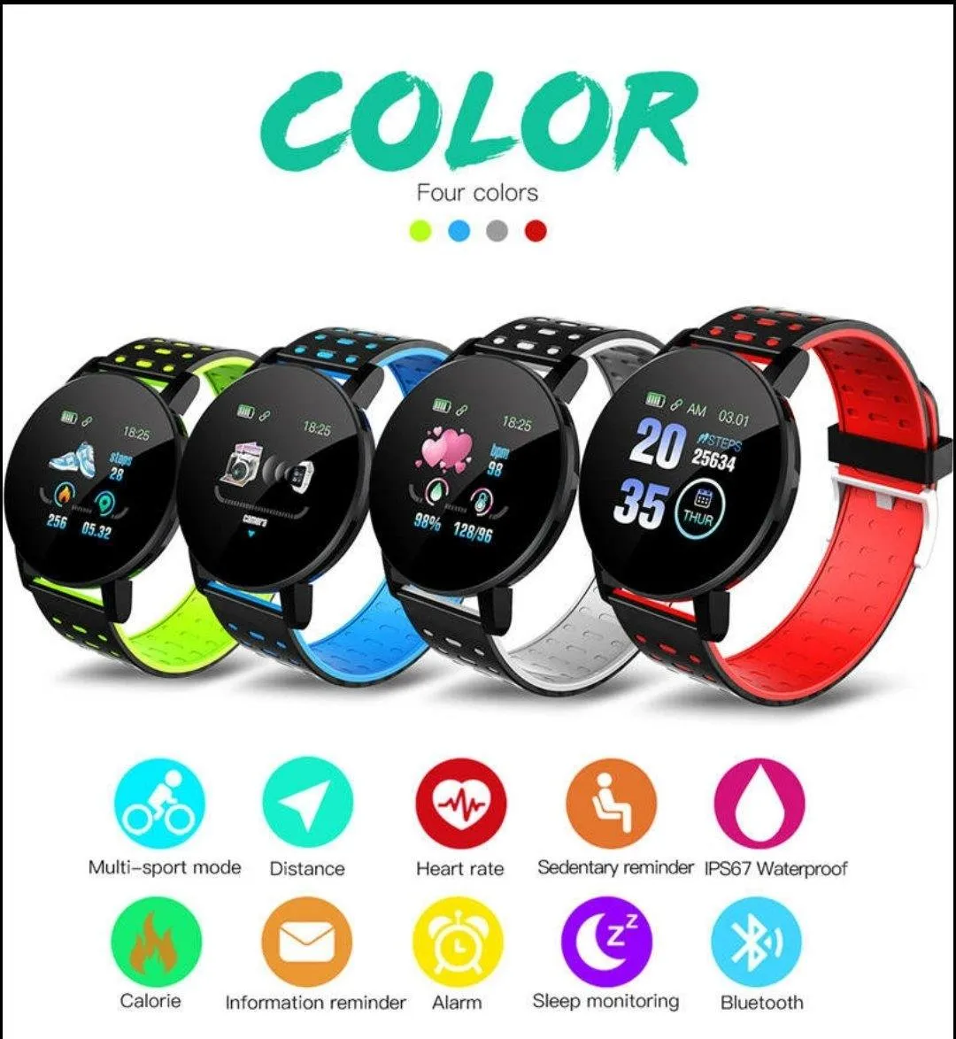 AQ Smart Watch & Health Tracker - Green Lime