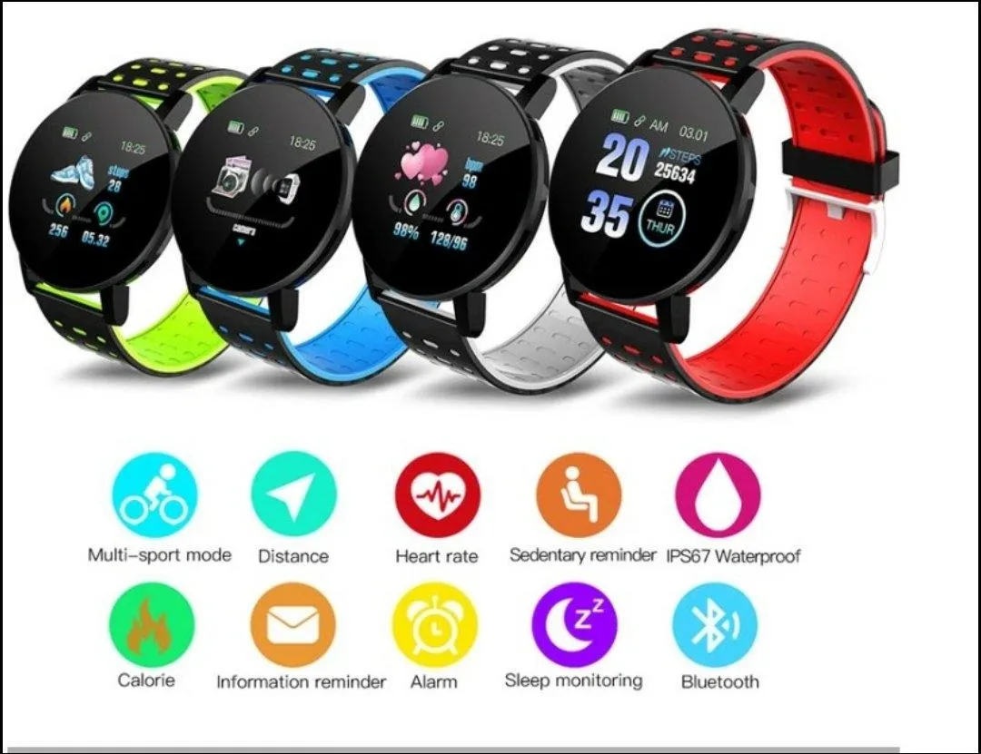 AQ Smart Watch & Health Tracker - Green Lime