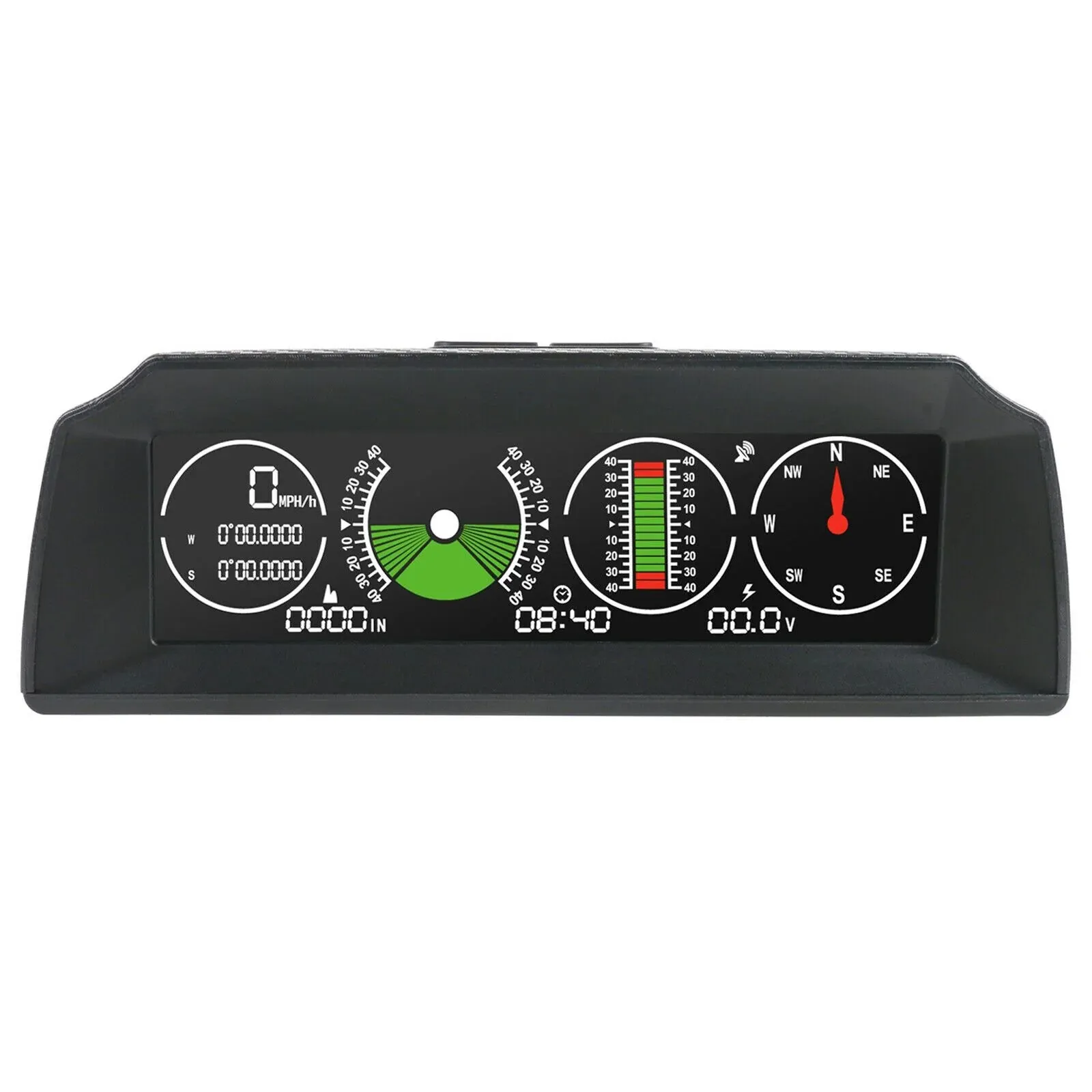 Autool GPS Inclinometer Angle Tilt Slope Meter Indicator Level Gauge Speed Alarm