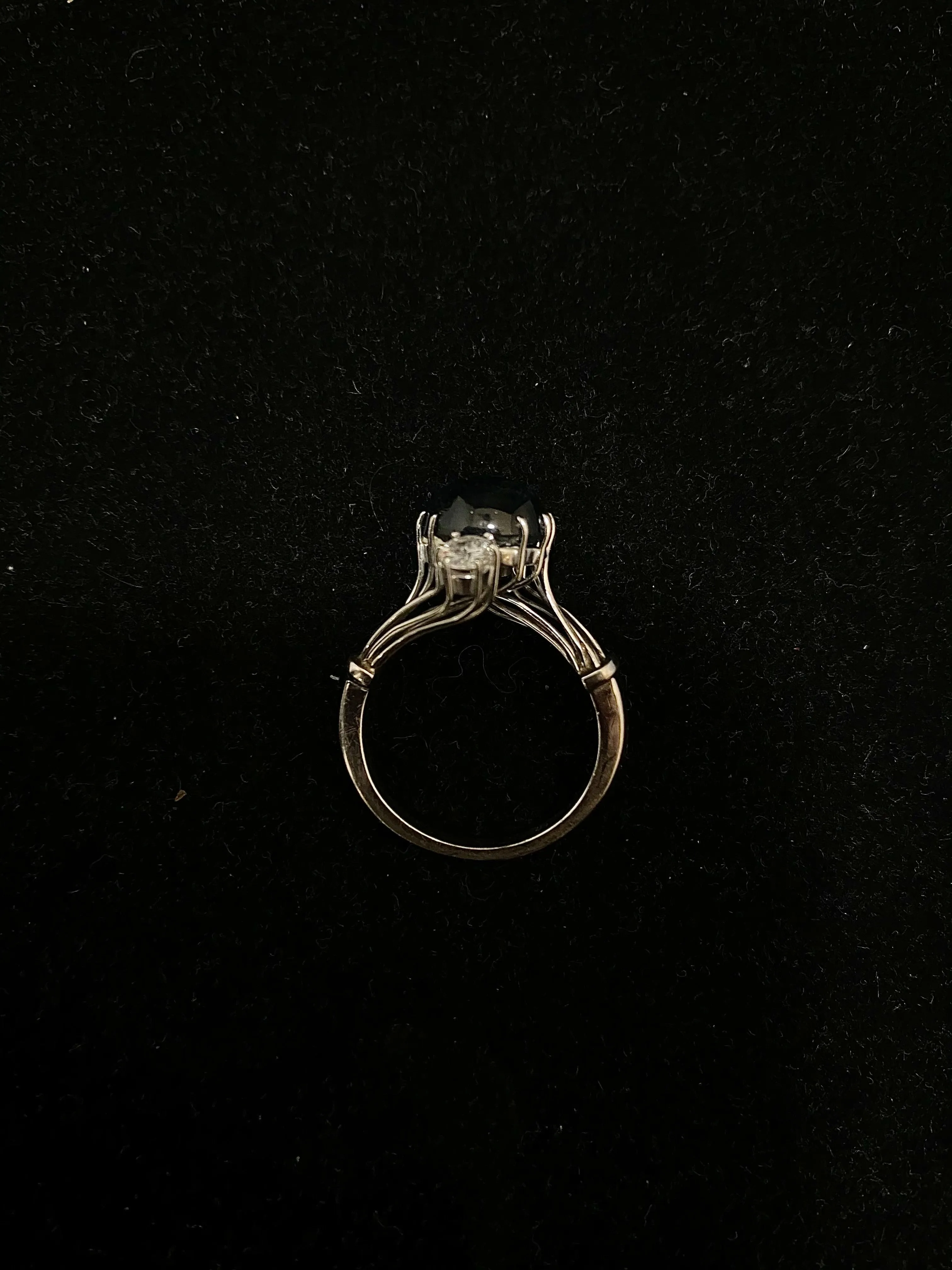 Beautiful Intricate 18K WG Cat-Eye Tourmanine and Diamond Ring - $10K Appraisal Value w/ CoA }