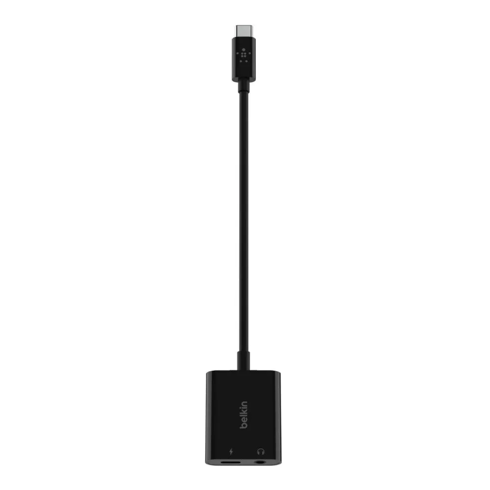 BELKIN Rockstar 3.5mm Audio   USB-C Charge Adapter - Black