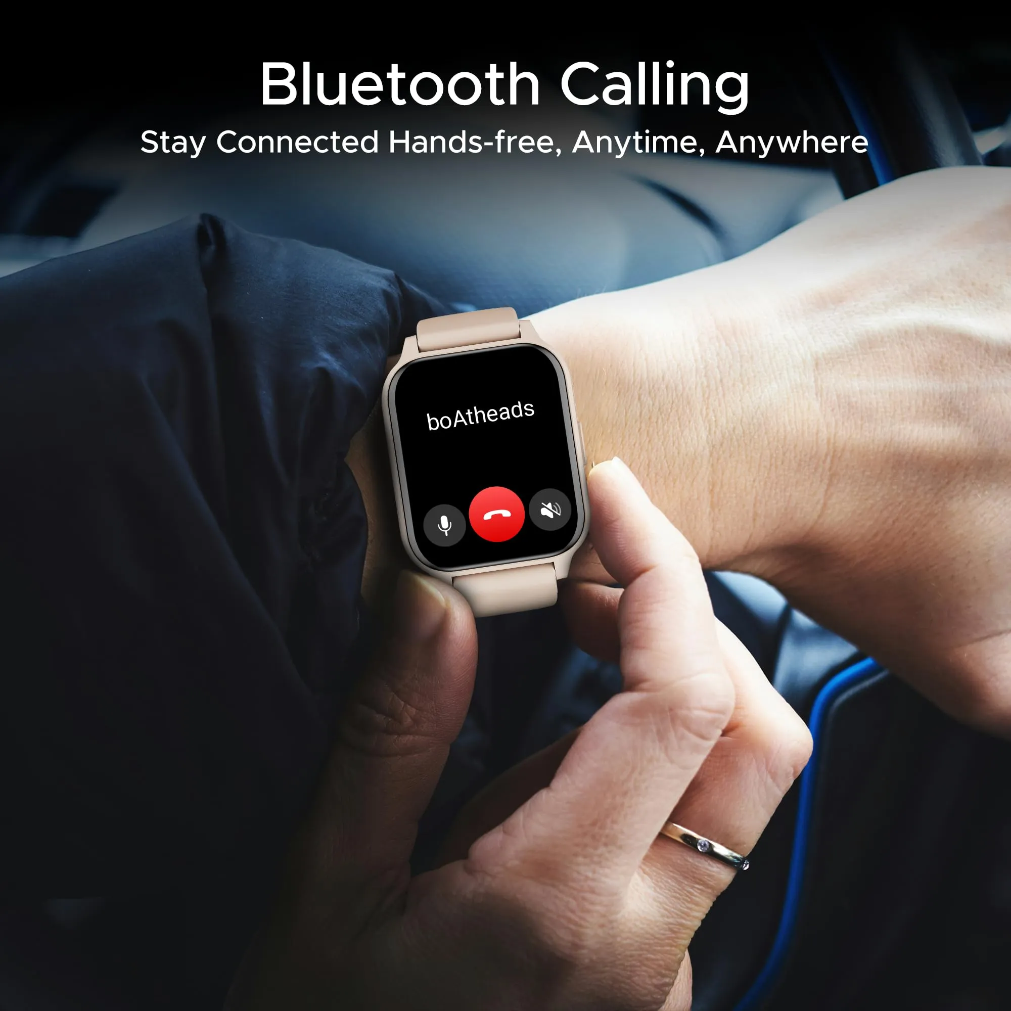 boAt Newly Launched Wave Call 2 Plus Smart Watch w/Bilingual Support (Hindi/English), 1.96”(4.97 cm) HD Display, BT Calling, 100 Sports Modes, Animated Watch Faces, Voice Assistant(Cherry Blossom)