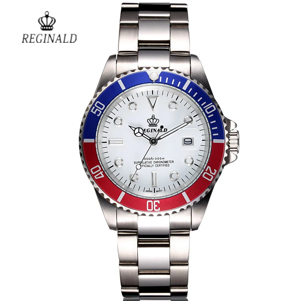 Brand New REGINALD Fashion Watch Men Stainless Steel Man Wrist Watch Waterproof