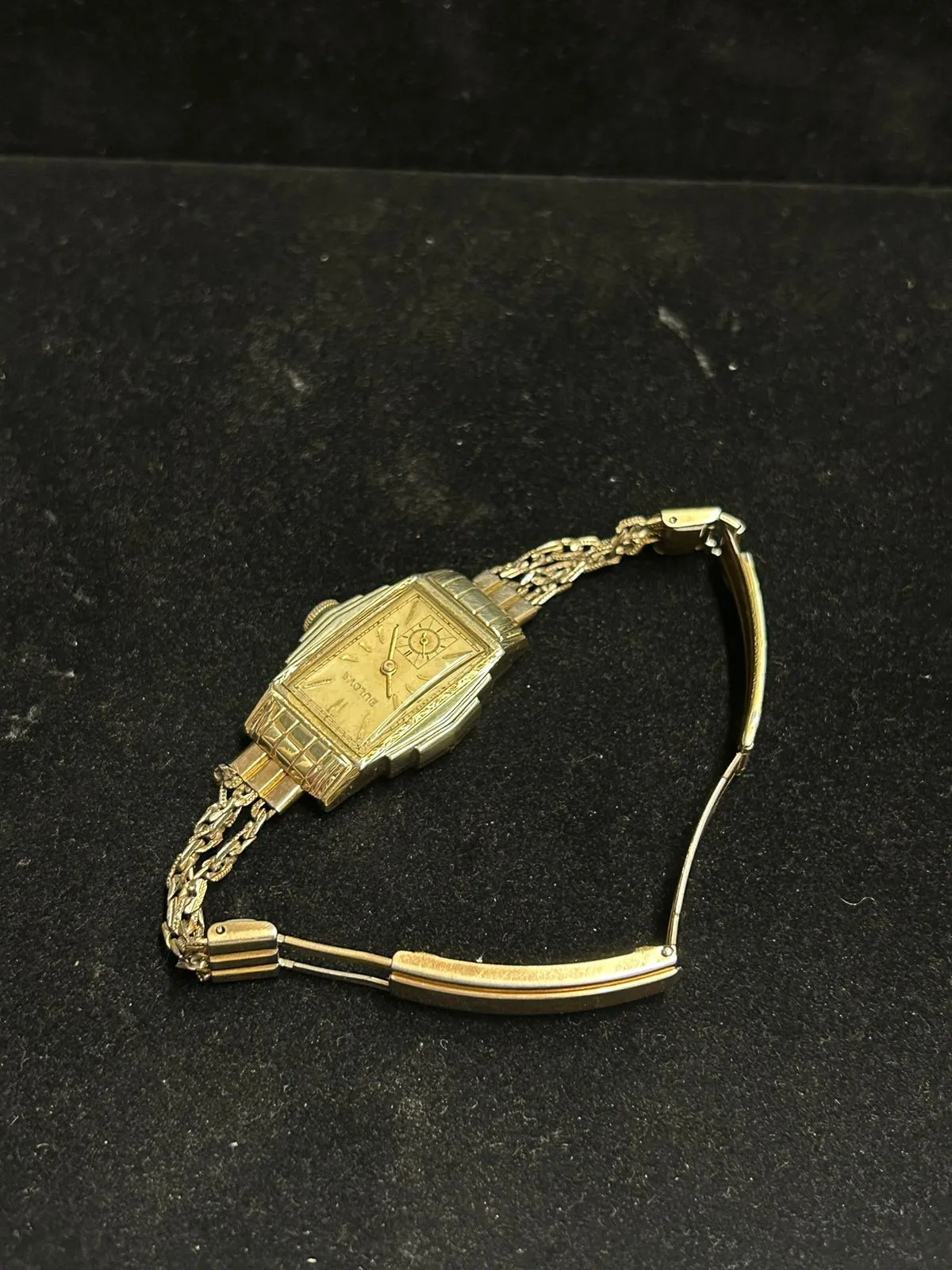 Bulova 1930s Art Deco 10K Gold-Filled Watch, Dual Straps - $6K APR w/ COA!