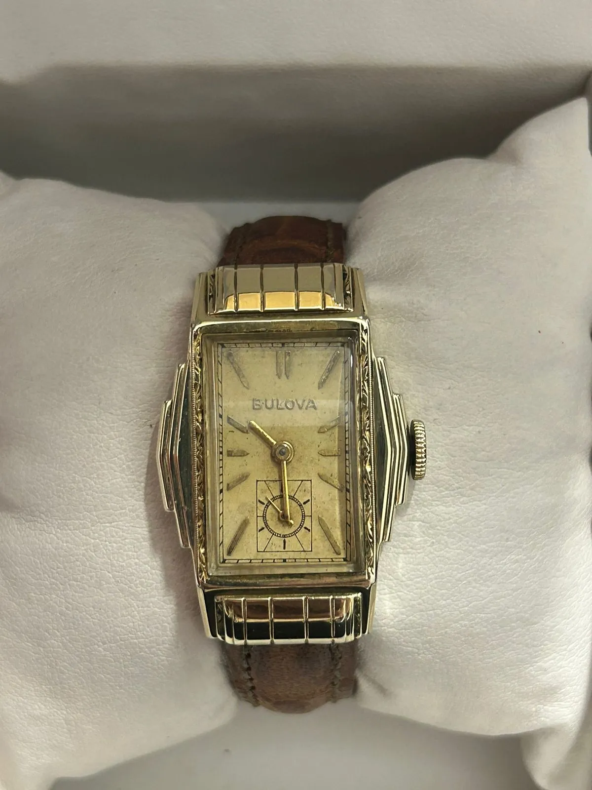 Bulova 1930s Art Deco 10K Gold-Filled Watch, Dual Straps - $6K APR w/ COA!