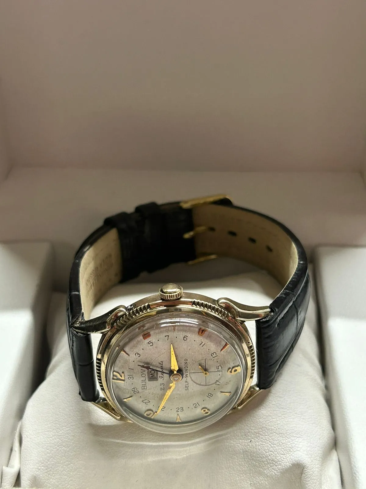 Bulova Unique Vintage 1940s Men's Wristwatch Intricate Design - $13K APR w/ COA!