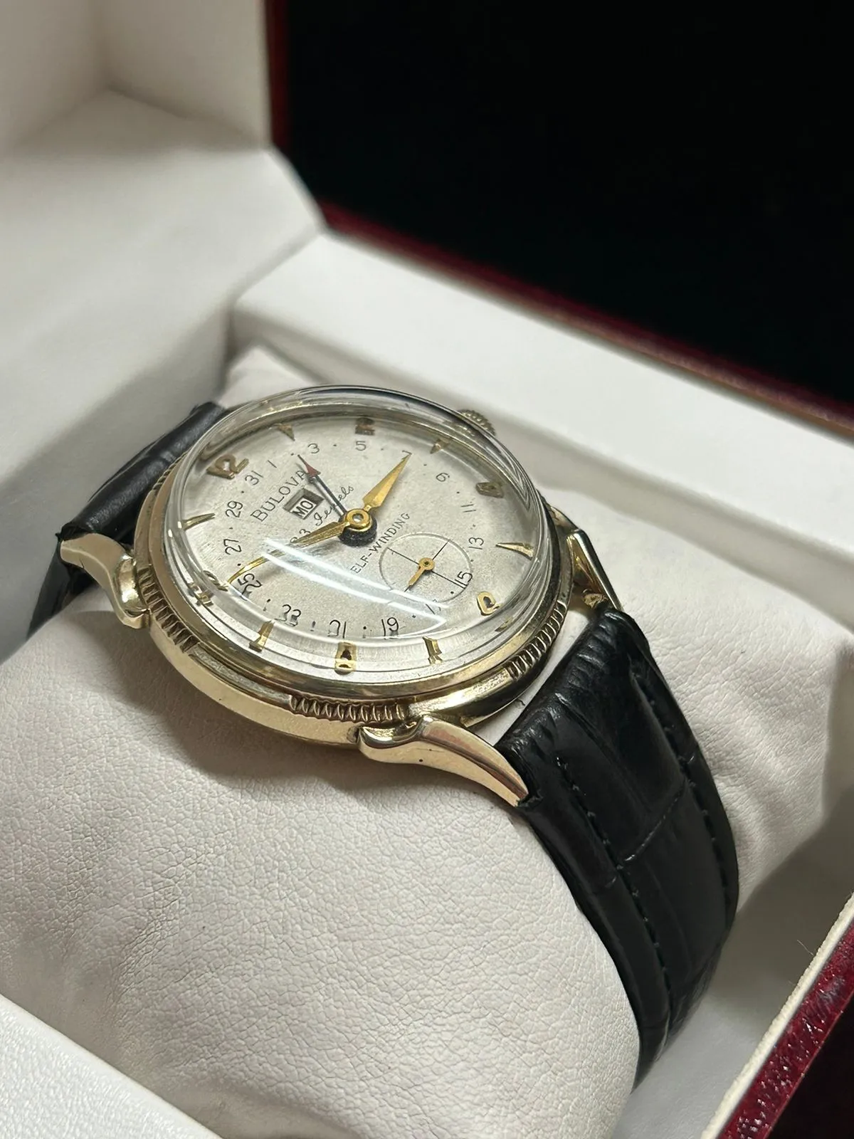 Bulova Unique Vintage 1940s Men's Wristwatch Intricate Design - $13K APR w/ COA!