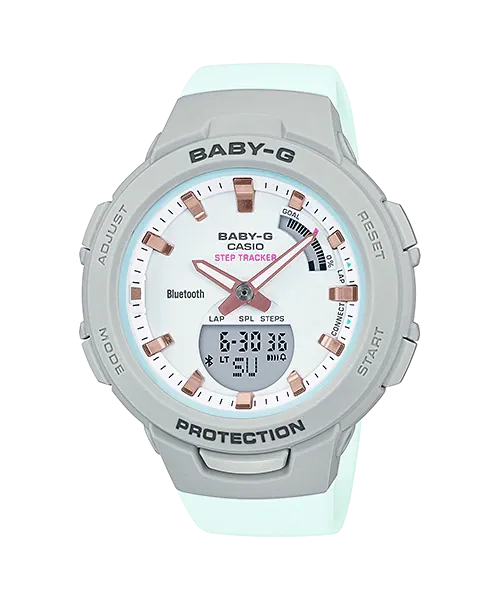 Casio Baby-G Bluetooth¶ô¶÷ Grey Resin Band Watch BSAB100MC-8A BSA-B100MC-8A