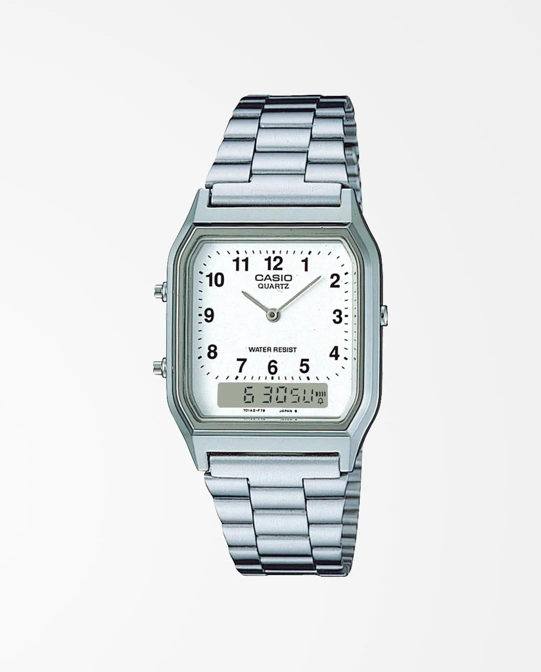 Casio - Classic Analogue Duo AQ230A-7B Watch - Silver