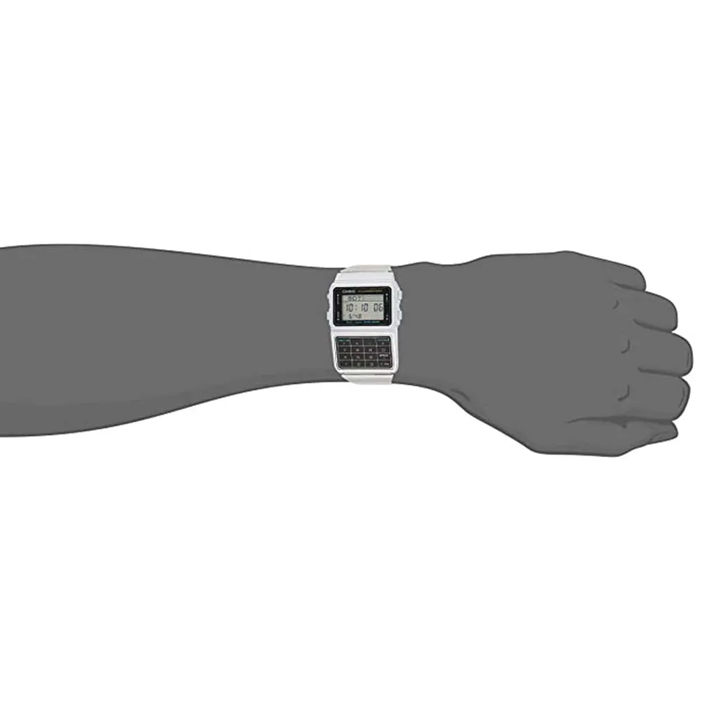 Casio Men's Black Dial Silver-Tone Stainless Steel Band Calculator Quartz Watch - DBC-611-1DF