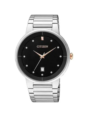 Citizen Non Eco Drive 40 mm Size Black Dial Men Analog Watch - BI5014-58E