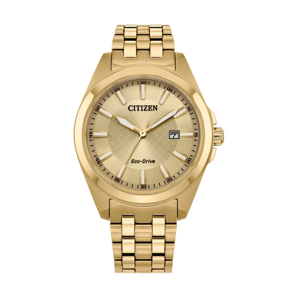 Citizen Peyten Watch with 41MM Champagne Dial and Goldtone Stainless Steel Bracelet. BM7532-54P