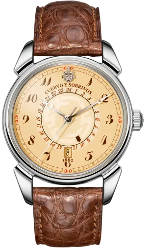 Cuervo y Sobrinos Watch Historiador GMT