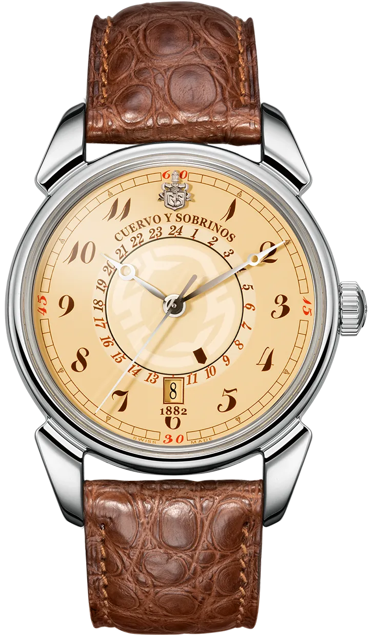 Cuervo y Sobrinos Watch Historiador GMT