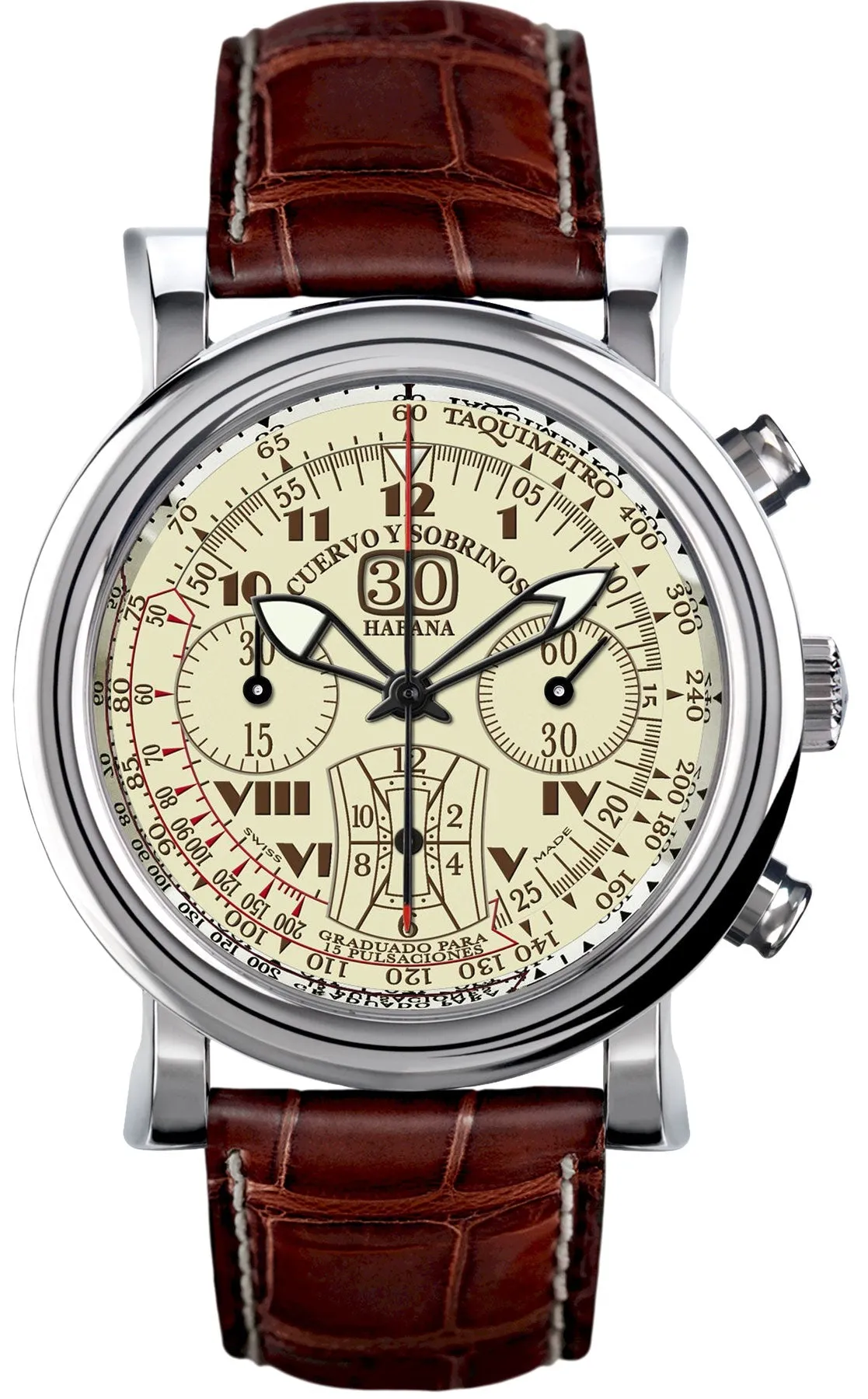 Cuervo y Sobrinos Watch Torpedo Pulsometro