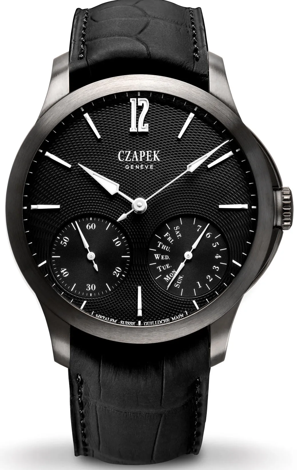 Czapek Watch Quai des Bergues Guilloche Ricochet Titanium Black Prince Limited Edition
