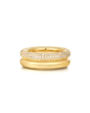 Double Amalfi Ring in Gold Size 7