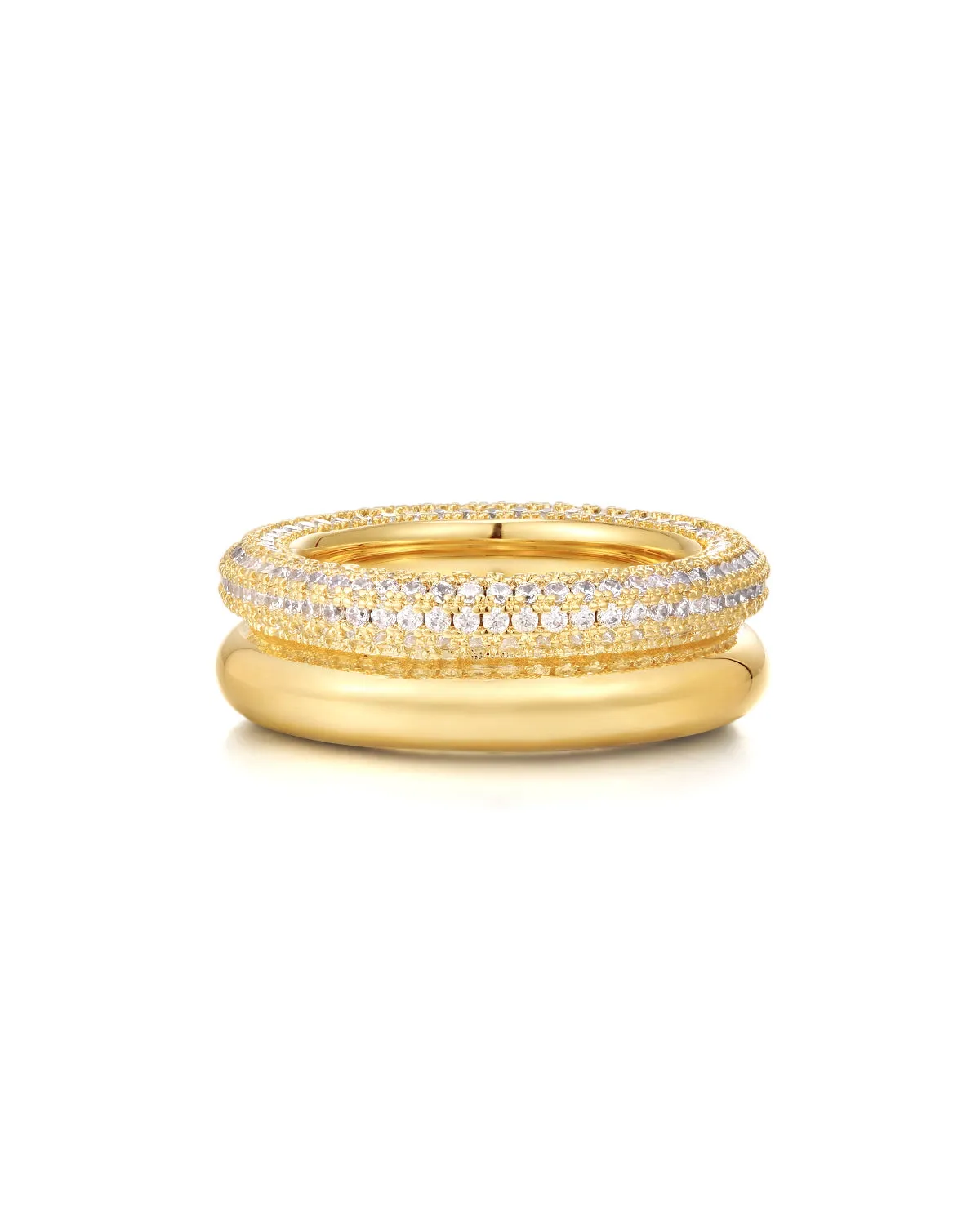 Double Amalfi Ring in Gold Size 7