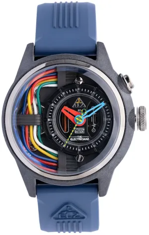 ELEC Watch Nylon Carbon Z 42mm Blue Rubber