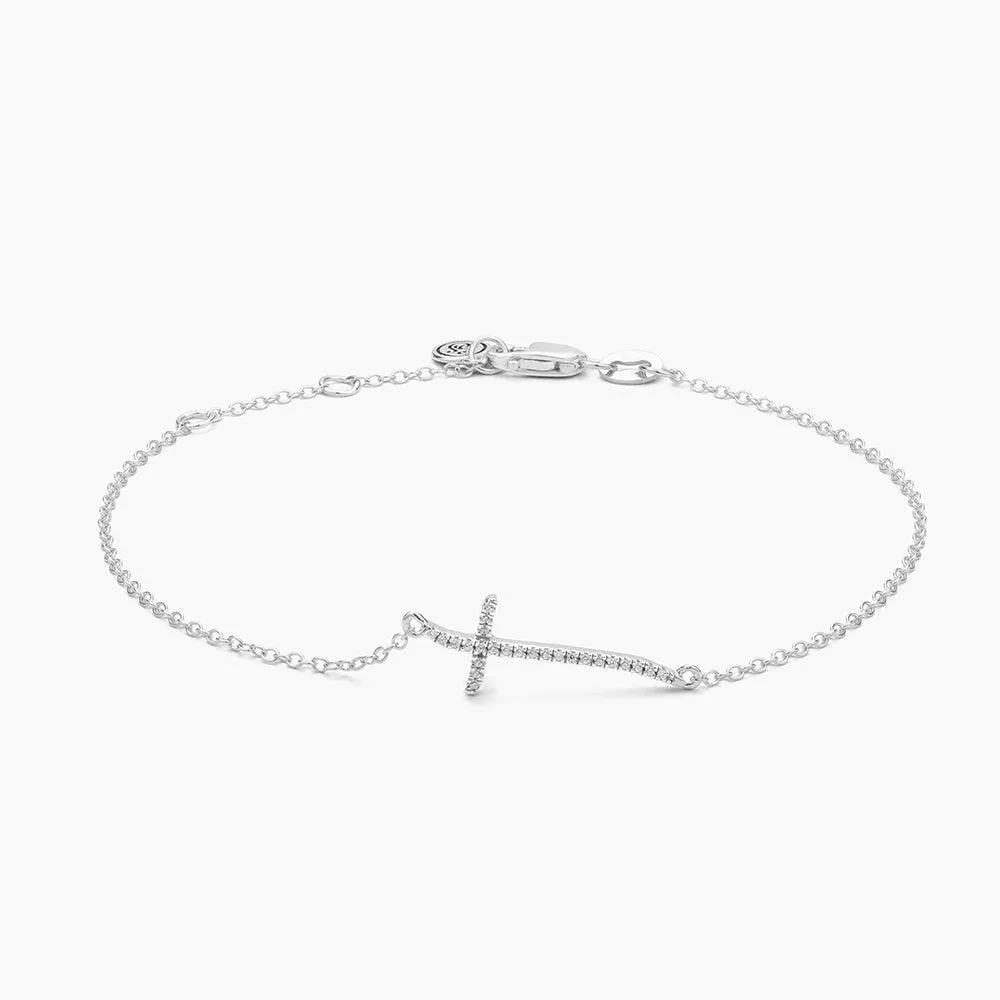 Ella Stein Criss Cross Chain Bracelet in Sterling Silver