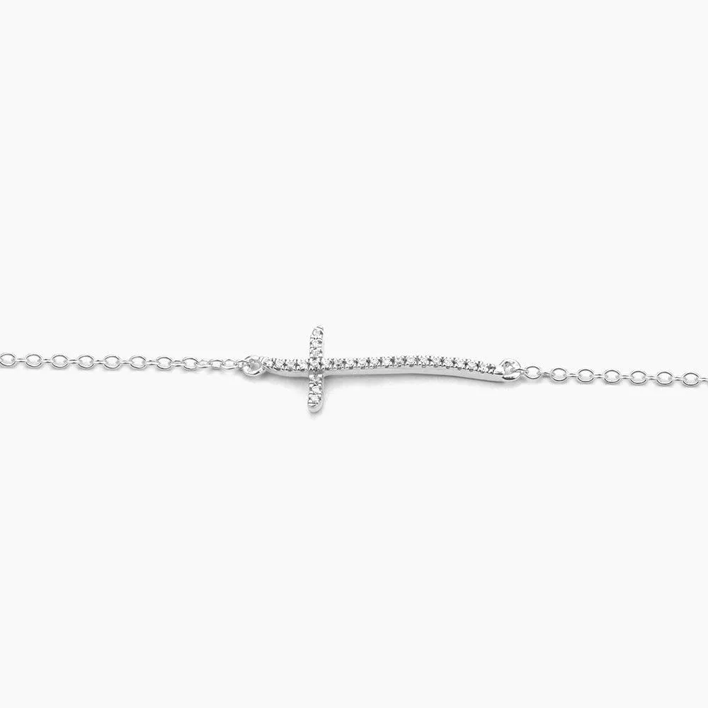 Ella Stein Criss Cross Chain Bracelet in Sterling Silver