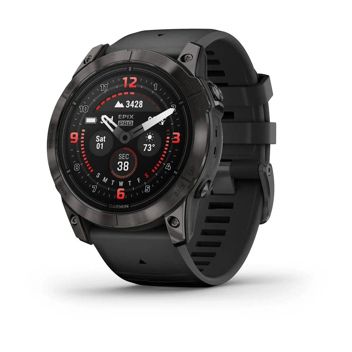 epix™ Pro (Gen 2) – Sapphire Edition | 51 mm - Carbon Gray DLC Titanium with Black Band - 010-02804-02
