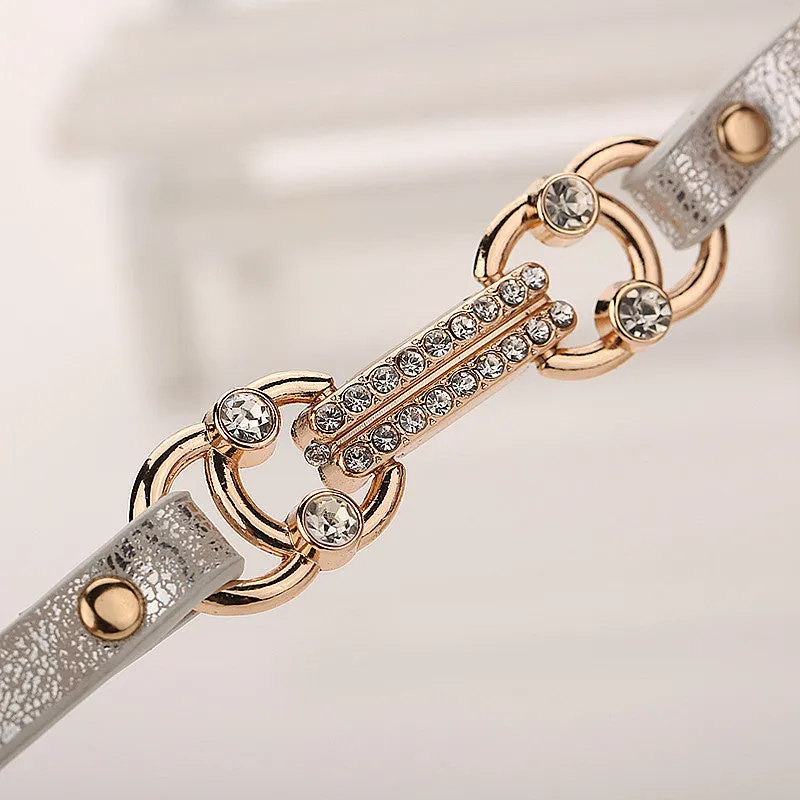 Fashion Casual Long Leather Strap watches Women Popular Jewelry Ethnic Style Surround the Wrist Quartz Watch Clock 8 Colors