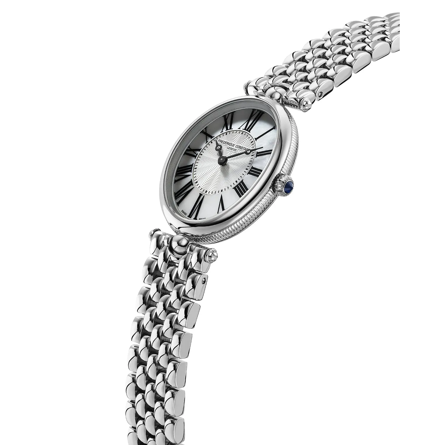 Frederique Constant Ladies Fc Art Deco Oval Silver Watch FC-200MPW2V6B