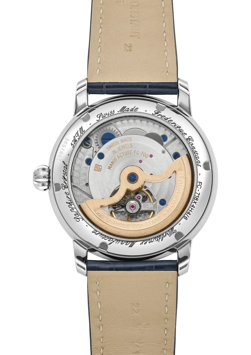 Frederique Constant White Dial Worldtimer Automatic Watch FC-718WM4H6