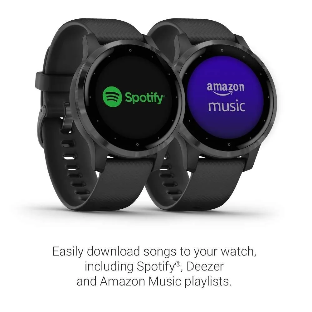 Garmin vivoactive 4S Black Silicone Band Black Digital Dial Smart Watch - 010-02172-11