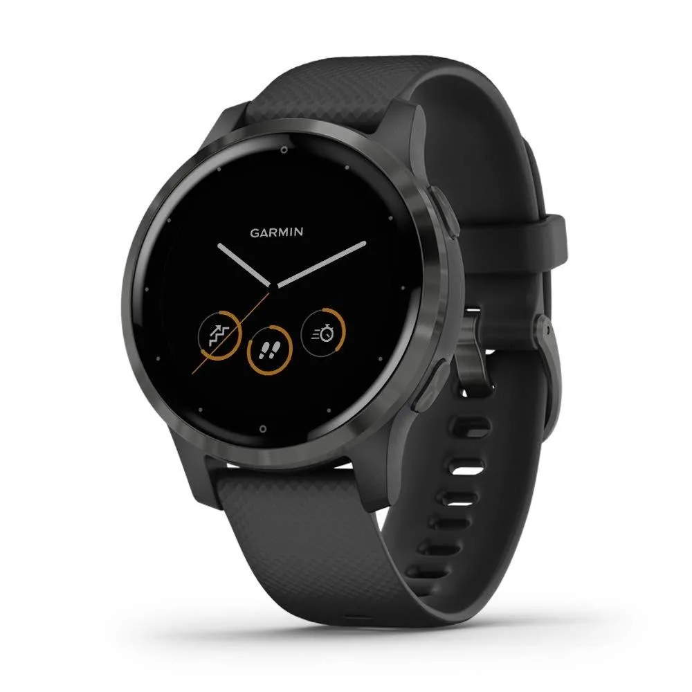 Garmin vivoactive 4S Black Silicone Band Black Digital Dial Smart Watch - 010-02172-11