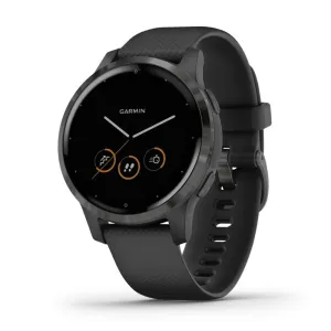 Garmin vivoactive 4S Black Silicone Band Black Digital Dial Smart Watch - 010-02172-11