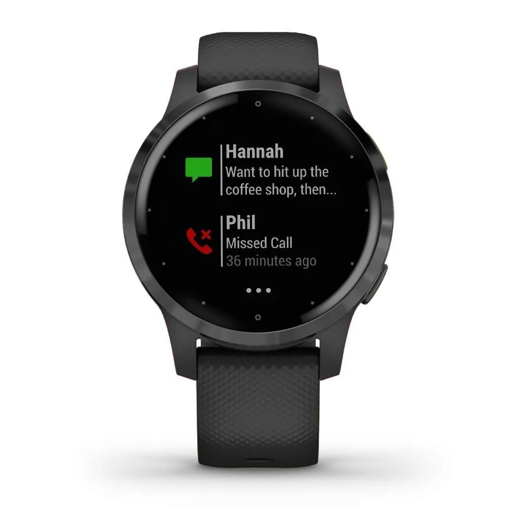 Garmin vivoactive 4S Black Silicone Band Black Digital Dial Smart Watch - 010-02172-11