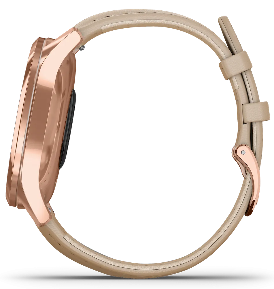 Garmin Vivomove Luxe Rose Gold PVD Sand Leather
