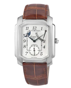 Glashutte Original 1845 Karree Moon Phase Power Reserve Stainless steel Men's Watch