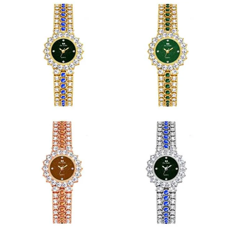 Glittering Starry Sky Women's Full Diamond Chain Watch - BS Bee Sister FA1580